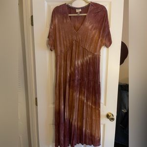 Knox Rose Tie Dye Short Sleeve Maxi Dress